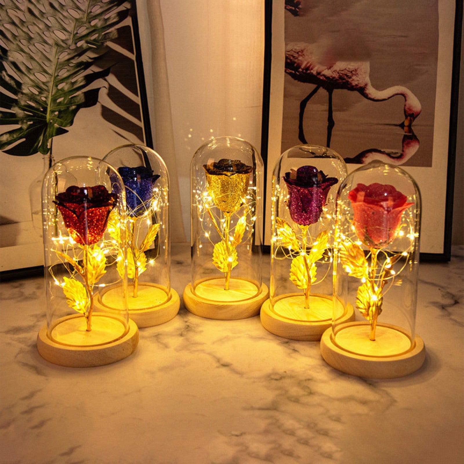 Eternal Rose LED Light in Glass – Perfect Gift for Valentine’s Day & Special Occasions