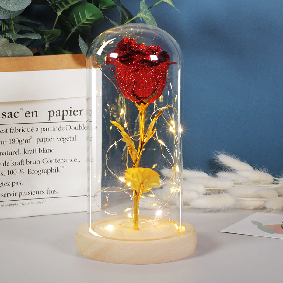 Eternal Rose LED Light in Glass – Perfect Gift for Valentine’s Day & Special Occasions