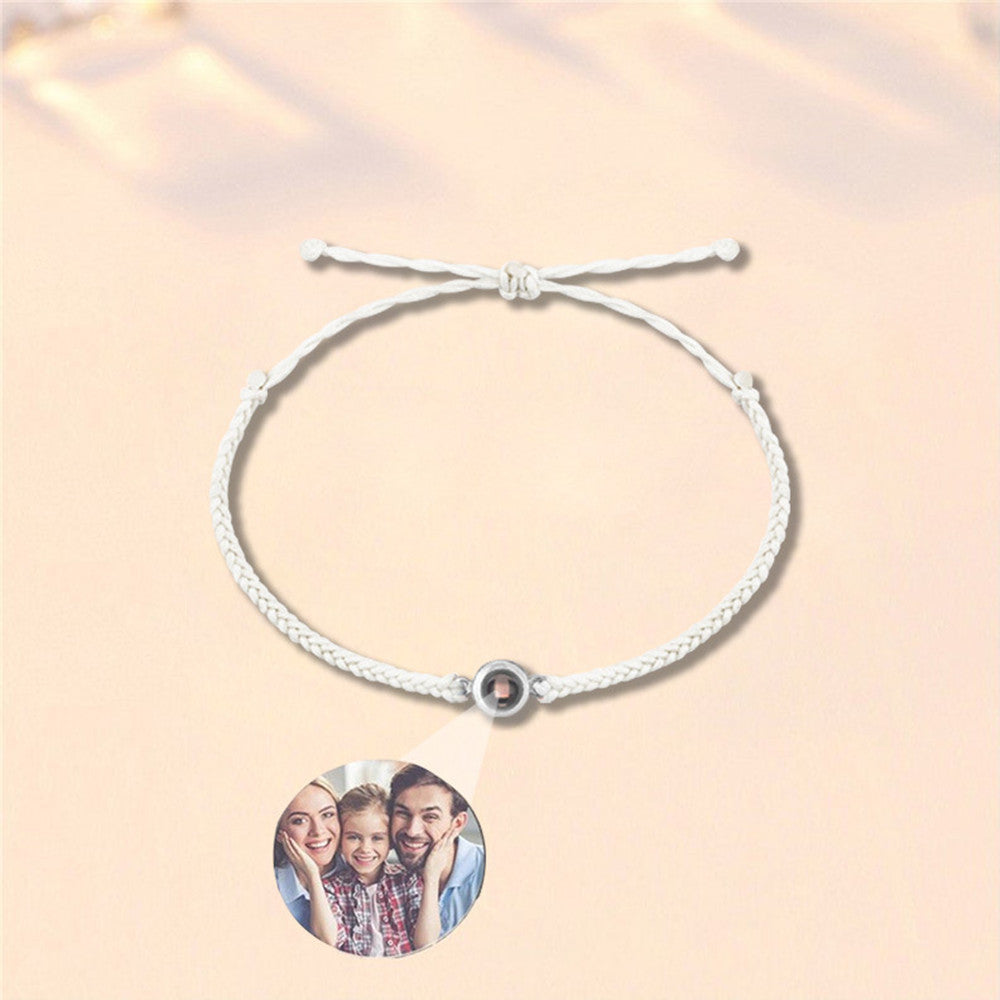 Custom Photo Projection Bracelet – Unique Personalized Gift for Couples