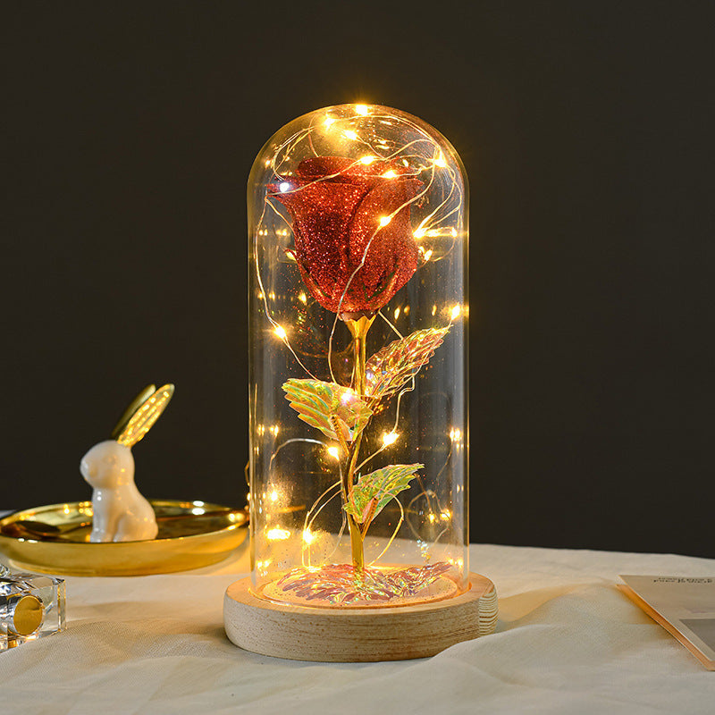 Eternal Rose LED Light in Glass – Perfect Gift for Valentine’s Day & Special Occasions