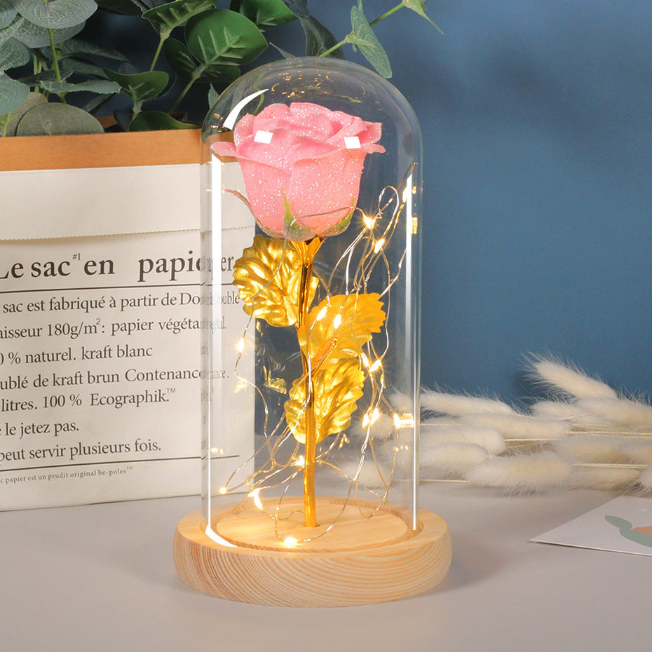 Eternal Rose LED Light in Glass – Perfect Gift for Valentine’s Day & Special Occasions